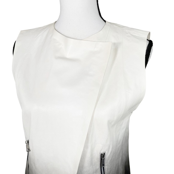 Lafayette 148 Yuri Degrade Lamb Leather Ombre Vest - Picture 9 of 10
